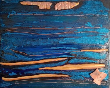 Pintura titulada "" Au fil de l'eau "" por Riquet Faure, Obra de arte original, Oleo Montado en Bastidor de camilla de madera