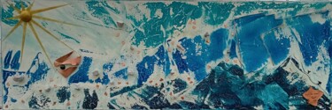 제목이 "" Fonte des neiges ""인 미술작품 Riquet Faure로, 원작, 기름 나무 들것 프레임에 장착됨