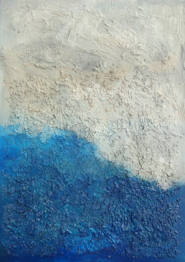 Pittura intitolato "blu e grigio" da Rita, Opera d'arte originale, Acrilico