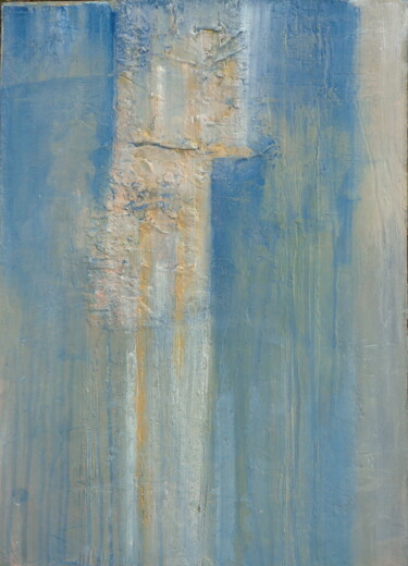 Pittura intitolato "Blue and Gold" da Rita, Opera d'arte originale, Acrilico