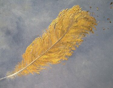 Pittura intitolato "plume7" da Rita Cau, Opera d'arte originale, Olio