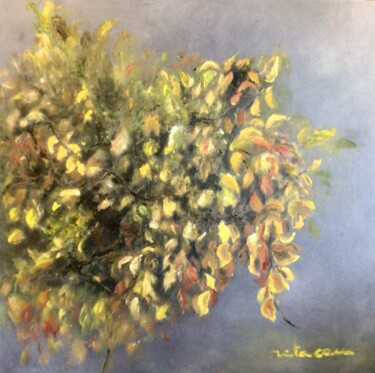 Peinture intitulée "L’automne sur la gl…" par Rita Cau, Œuvre d'art originale, Huile