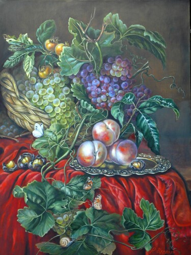 Pittura intitolato "Still life fruits (…" da Rita Cemkalo, Opera d'arte originale, Olio