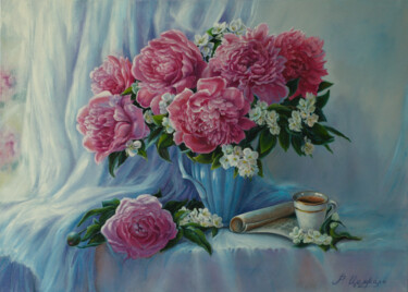 Painting titled "Scents of flowers" by Rita Cemkalo, Original Artwork, Oil