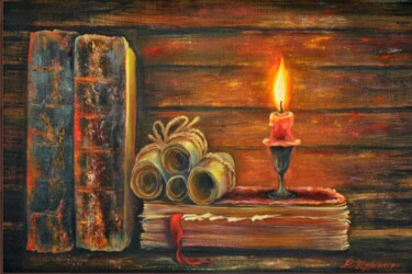 Картина под названием "Still Life with Can…" - Рита Цемкало, Подлинное произведение искусства, Масло