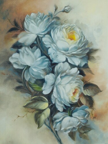 Painting titled "Beautiful Bouquet o…" by Rita Cemkalo, Original Artwork, Oil