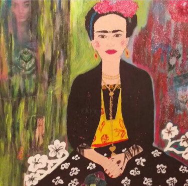 Картина под названием "Frida Kahlo" - Rita De Vito, Подлинное произведение искусства, Акрил