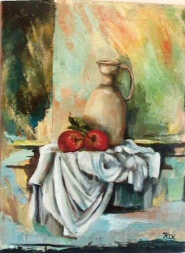 Pittura intitolato "Mele rosse" da Rita Degli Esposti, Opera d'arte originale, Acrilico