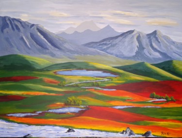 Peinture intitulée "Valley in Boland Ca…" par Rita Kili, Œuvre d'art originale, Acrylique