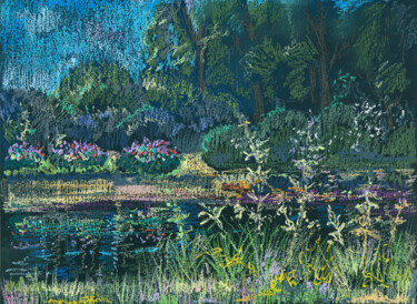 Ζωγραφική με τίτλο "Park on the islands" από Rita Ko, Αυθεντικά έργα τέχνης, Παστέλ