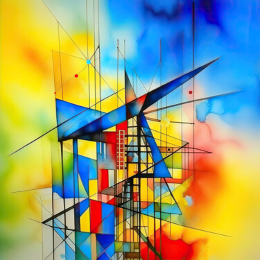Digital Arts με τίτλο "The tower of my dre…" από Rita Ko, Αυθεντικά έργα τέχνης, Ψηφιακή ζωγραφική