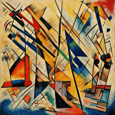 Digitale Kunst mit dem Titel "Hello Kandinsky!" von Rita Ko, Original-Kunstwerk, Digitale Malerei