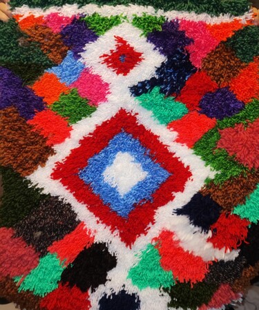 Arte textil titulada "Tapis de JOY" por Rita Monika Vintu (RitArt), Obra de arte original, Tapiz