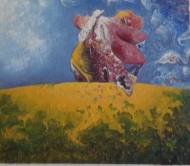 绘画 标题为“Volo di farfalle su…” 由Rita Pecorari, 原创艺术品, 油
