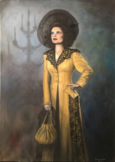 Pittura intitolato "Karády Katalin" da Rita Pianovszky, Opera d'arte originale, Olio