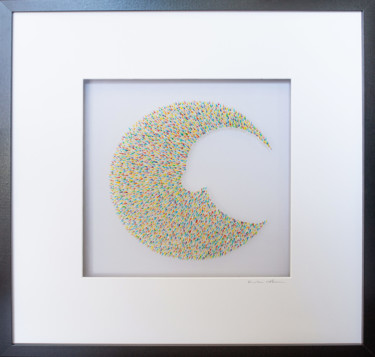 Malerei mit dem Titel "Clair de lune" von Rita Vandenherrewegen, Original-Kunstwerk, Acryl Auf Plexiglas montiert