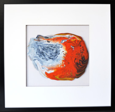Schilderij getiteld "Meteore" door Rita Vandenherrewegen, Origineel Kunstwerk, Acryl Gemonteerd op Plexiglas