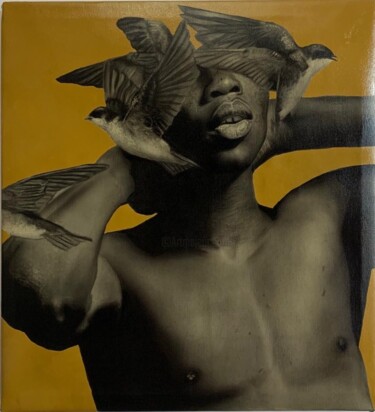 Schilderij getiteld "Blind in the freedo…" door Ritchelly Oliveira, Origineel Kunstwerk, Acryl Gemonteerd op Frame voor hout…