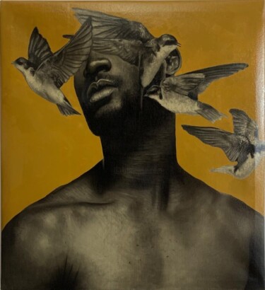Pintura intitulada "Blind in the freedo…" por Ritchelly Oliveira, Obras de arte originais, Acrílico Montado em Armação em ma…