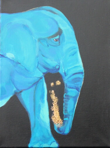Painting titled "blue" by Ritta, Original Artwork, Acrylic