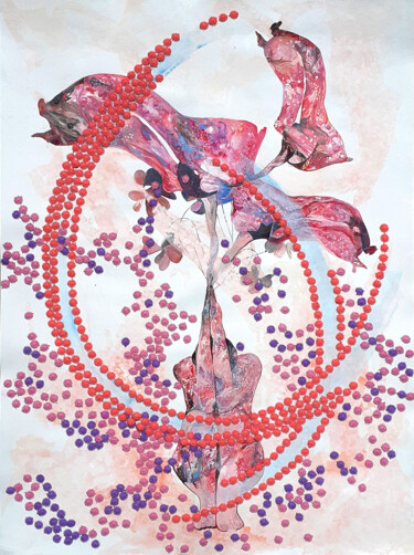 Ζωγραφική με τίτλο "I am beyond flower…" από Ritu Sinha, Αυθεντικά έργα τέχνης, Ακρυλικό