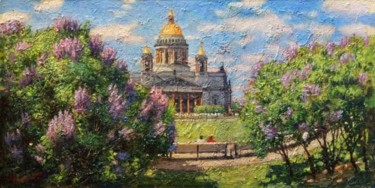 Painting titled "Весна в Петербурге." by Igor Razzhivin, Original Artwork, Oil