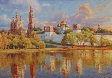 Painting titled "Такая спокойная осе…" by Igor Razzhivin, Original Artwork, Oil