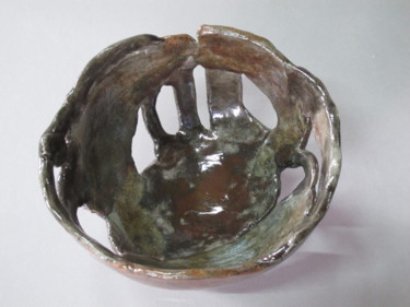 Sculpture intitulée "Coupe ajourée" par Paul Rivieccio, Œuvre d'art originale, Céramique