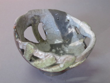 Sculpture intitulée "Coupe penchée" par Paul Rivieccio, Œuvre d'art originale, Céramique