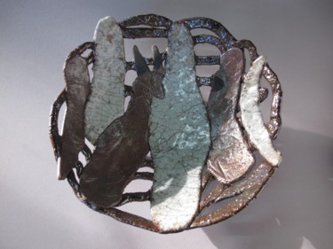 Sculpture intitulée "Coupe à motifs" par Paul Rivieccio, Œuvre d'art originale