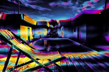 Фотография под названием "Pool on the top" - Rivierakris, Подлинное произведение искусства, Манипулированная фотография