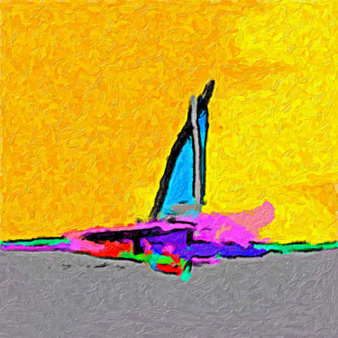 Digital Arts titled "digital boat abstra…" by Rizkandar, Original Artwork, Digital Painting