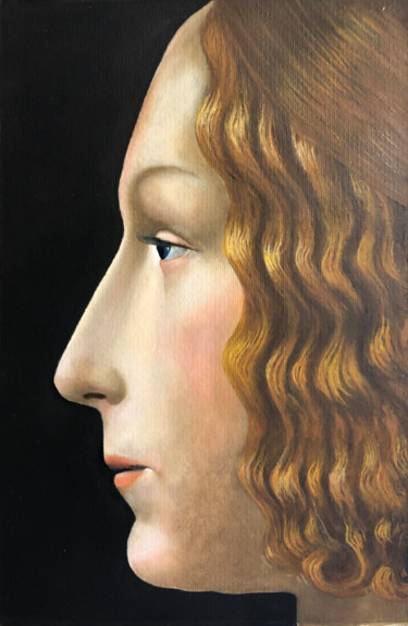 Peinture intitulée "Portrait de femme d…" par Ruy, Jean Bardot, Œuvre d'art originale, Huile