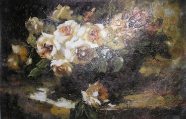 Painting titled "Blooming Roses" by Rk Sharma, Original Artwork