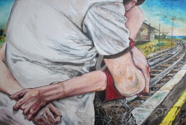 Schilderij getiteld "I love you" door Rodolfo Lacquaniti Jr, Origineel Kunstwerk