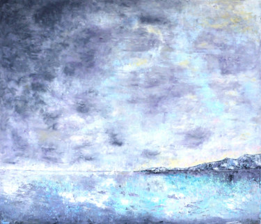 Painting titled "Brume" by Régine Lamotte Doncieux, Original Artwork, Oil