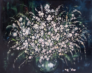 Painting titled "Bouquet de petites…" by Régine Lamotte Doncieux, Original Artwork, Oil