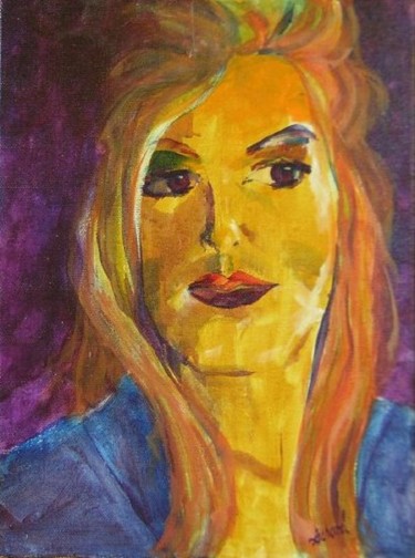 Painting titled "teacher 2pfp" by Richard Herr, Original Artwork, Acrylic