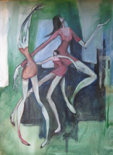 Painting titled "dance three 11pefp" by Richard Herr, Original Artwork, Acrylic