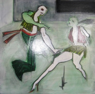 Painting titled "dancers 2 19pefmp" by Richard Herr, Original Artwork, Acrylic