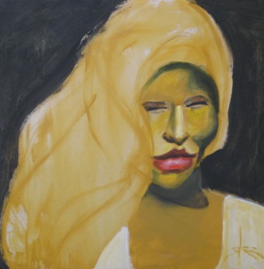 Painting titled "golden one (165 pfp)" by Richard Herr, Original Artwork, Acrylic