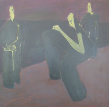 Painting titled "waiting (67 pemp)" by Richard Herr, Original Artwork, Acrylic