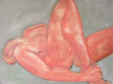 Painting titled "Pink Recline fnp30" by Richard Herr, Original Artwork, Acrylic