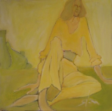 Painting titled "Yellow On Yellow  3…" by Richard Herr, Original Artwork, Acrylic