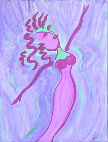Painting titled "Purple Passion" by Rlwinkart, Original Artwork, Oil