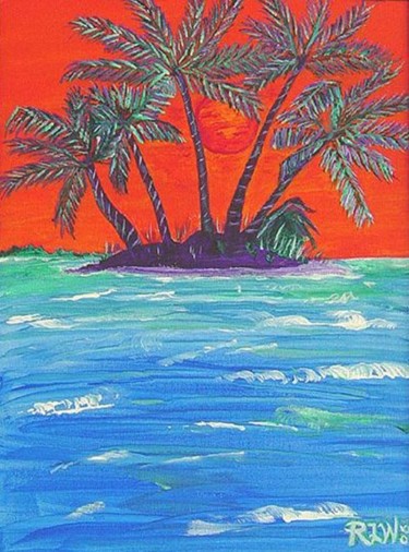 Painting titled "Tropical Delight Is…" by Rlwinkart, Original Artwork, Oil