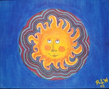 Painting titled "Vibrant sunshine" by Rlwinkart, Original Artwork, Oil