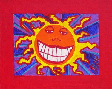 Painting titled "Smiling Sunshine" by Rlwinkart, Original Artwork, Oil