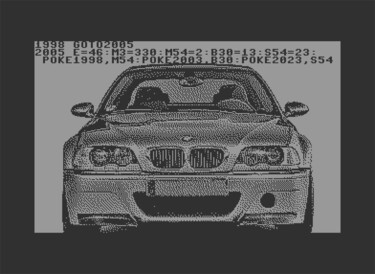 Arte digital titulada "BMW E46 BASIC C64 P…" por Rm64, Obra de arte original, Trabajo Digital 2D