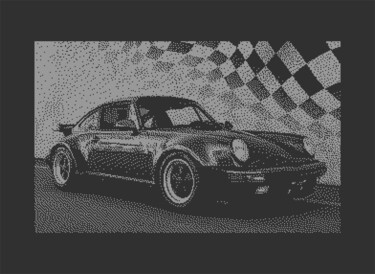 Arts numériques intitulée "PORSCHE 911 C64 PIX…" par Rm64, Œuvre d'art originale, Travail numérique 2D